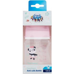 Canpol Βabies Easy Start Exotic Animals Πλαστικό Μπιμπερό με Θηλή Σιλικόνης κατά των Κολικών 0+ Μηνών Pink 120ml