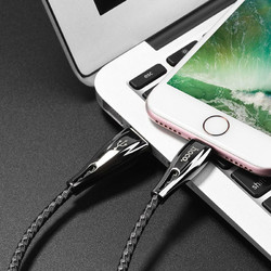 Hoco U56 Stainless USB-A to Lightning Cable 1.2m Grey