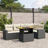 vidaXL Σετ Τραπεζαρία Κήπου Rattan 6τμχ Μαύρο 3271301