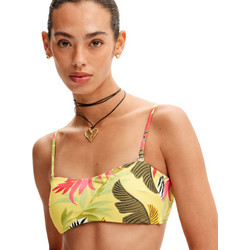 Desigual Bikini Top Μπουστάκι Floral Κίτρινο 24SWMK06-8018