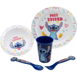 Stor Disney Just Stitch Παιδικό Σετ Φαγητού 5τμχ 75050