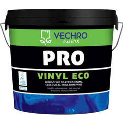 Vechro Pro Vinyl Οικολογικό Πλαστικό Χρώμα Εσωτερικού Χώρου Λευκό Βάση D 1lt