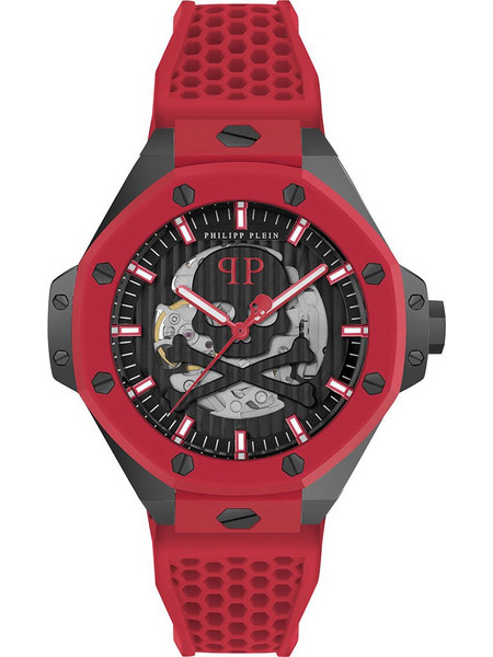 Philipp Plein Royal Ανδρικό Ρολόι Αυτόματο με Κόκκινο Καουτσούκ Λουράκι PWPFA0524