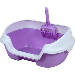 Pet Interest Λεκάνη Γάτας με Κόσκινο Μωβ Μ40xΠ30xΥ18cm