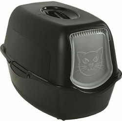 Rotho My Pet Bailey Τουαλέτα Γάτας Κλειστή Μαύρη Μ56xΠ40xΥ39cm
