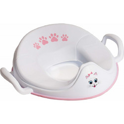 My Carry Potty Cat My Little Trainer Παιδικό Κάθισμα Τουαλέτας με Χερούλια Λευκό Ροζ