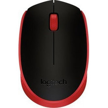 Logitech M171 Ασύρματο Mini Ποντίκι Black Red