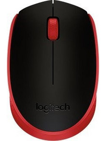 Logitech M171 Ασύρματο Mini Ποντίκι Black Red