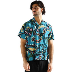 Obey Ανδρικό Πουκάμισο Σχέδια Κοντομάνικο Overshirt Πετρόλ 181210396-DRG