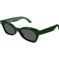 Balenciaga BB0230S 006 Γυναικεία Γυαλιά Ηλίου Πολυγωνικά Κοκάλινα Πράσινα με Μαύρο Polarized Φακό