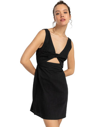 Billabong Only You Mini Καλοκαιρινό Βραδινό Φόρεμα Μαύρο EBJWD00138-BPB
