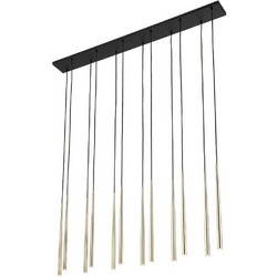 TK Lighting Piano Κρεμαστό Φωτιστικό Οροφής Ράγα Πολύφωτο Μαύρο 10119