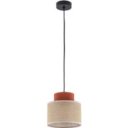 TK Lighting Duo 3139 Κρεμαστό Φωτιστικό Οροφής Μονόφωτο E27 Κόκκινο Φ20cm