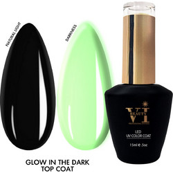 Mixcoco Glow In The Dark Top Coat Ημιμόνιμο Βερνίκι Νυχιών 15ml