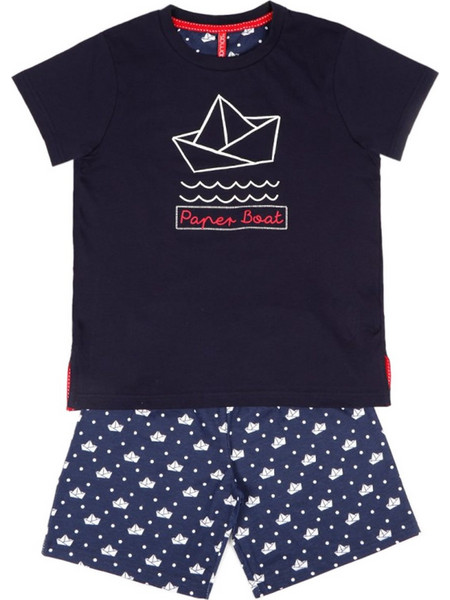 Admas Παιδική Πιτζάμα Βαμβακερή Καλοκαιρινή Navy Μπλε 54090