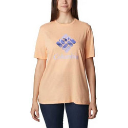 Columbia Bluebird Day Relaxed Crew Γυναικείο Αθλητικό T-Shirt Σομόν 1934002-813