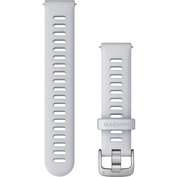 Garmin Quick Release 18mm Λουράκι Σιλικόνης Whitestone / Silver