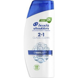Head & Shoulders Classic Clean 2 in 1 Σαμπουάν & Conditioner κατά της Πιτυρίδας για Ταλαιπωρημένα Μαλλιά 625ml