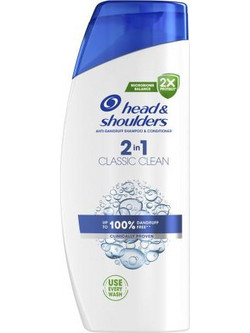 Head & Shoulders Classic Clean 2 in 1 Σαμπουάν & Conditioner κατά της Πιτυρίδας για Ταλαιπωρημένα Μαλλιά 625ml