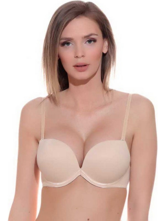 Jolidon Σουτιέν Balconette Push Up με Μπανέλα Μπεζ S1600
