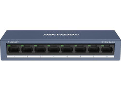 Hikvision DS-3E0108D-O Unmanaged L2 Switch με 8 Θύρες Ethernet 100Mbps