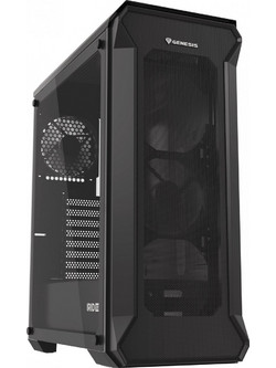 Genesis Irid 505 V2 Black Gaming Midi Tower Κουτί Υπολογιστή με Πλαϊνό Παράθυρο