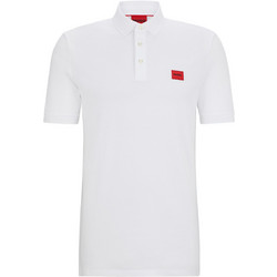 Hugo Ανδρική Μπλούζα Polo Κοντομάνικη Λευκή 50490770-100