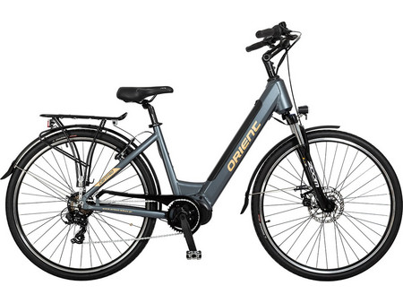 Orient Centro 2024 Γυναικείο Ηλεκτρικό Ποδήλατο Πόλης 28" 250W με 7 Ταχύτητες και Δισκόφρενα Γκρι