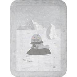 KikkaBoo Seally Me Κουβέρτα Αγκαλιάς Fleece 80x110 Γκρι