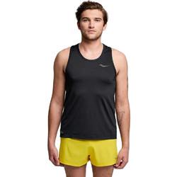 Saucony Stopwatch Singlet Ανδρικό Αθλητικό T-Shirt Μαύρο SAM800375-BK