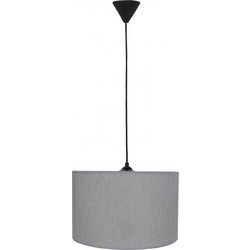 Heronia Lighting Κρεμαστό Φωτιστικό Οροφής Μονόφωτο E27 Γκρι Φ30cm 14-0294