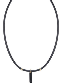 CAT Obsidian Ανδρικό Κολιέ από Ατσάλι J005N10111