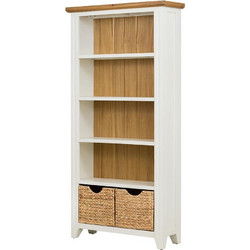 Artekko Βιβλιοθήκη 90x30x180cm SA80051-WHIT-DS-AB