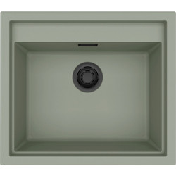 Elleci Sintesi 105 K82 Sage Green Ένθετος Νεροχύτης Γρανίτη 57x50cm