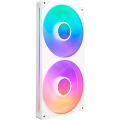 NZXT F280 RGB Core White Case Fan 140mm ARGB με Σύνδεση 3-Pin 4-Pin PWM 2τμχ