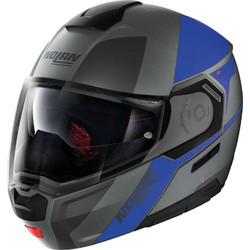 Nolan N90-3 Grey Black Blue 27 Κράνος Μηχανής Flip-Up 1650gr