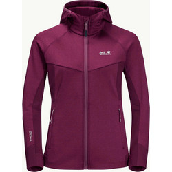 Jack Wolfskin Αθλητικό Γυναικείο Μπουφάν Softshell Μακρύ Αδιάβροχο Μωβ 1709911-1395