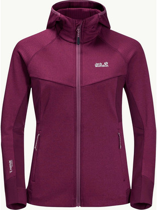 Jack Wolfskin Αθλητικό Γυναικείο Μπουφάν Softshell Μακρύ Αδιάβροχο Μωβ 1709911-1395