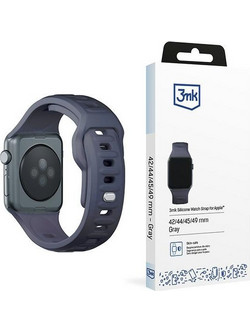 3mk Λουράκι Σιλικόνης Grey (Apple Watch 42 / 44 / 45 / 49mm)