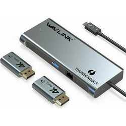 Wavlink WL-UTD05H Thunderbolt 3 Docking Station με DisplayPort / HDMI 4K και Σύνδεση 2 Οθονών