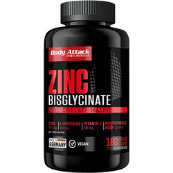 Body Attack Zinc Bisglycinate 25mg 180 Κάψουλες
