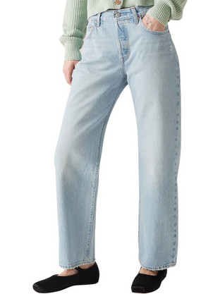 Levi's 501 90S Ψηλόμεσο Γυναικείο Τζιν Παντελόνι Relaxed Εφαρμογή Γαλάζιο A9150-0001