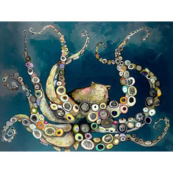 Octopus Καμβάς Diamond Painting Kit 40x30cm PO-DP-ER-2010