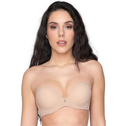 Luna Melody Σουτιέν Strapless με Αφαιρούμενη Ενίσχυση χωρίς Μπανέλα Μπεζ 14239
