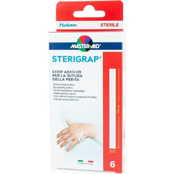Master Aid Sterigrap Αποστειρωμένα Αυτοκόλλητα Ράμματα 7.5x6cm 6τμχ