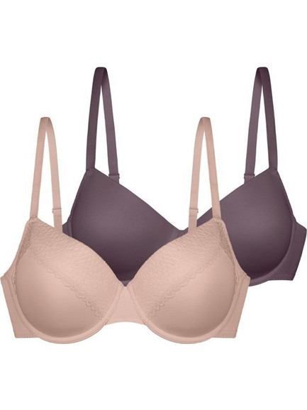 Dorina Amora Σουτιέν Push Up με Μπανέλα Μωβ Nude FXTT0041LA130-2X0365