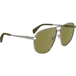 Lanvin LNV134S-045 Ανδρικά Γυαλιά Ηλίου Aviator Μεταλλικά Ασημί με Πράσινο Φακό