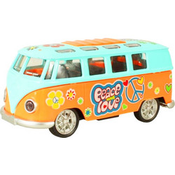 Toi-Toys VW Flower Power Bus με Φως & Ήχο Πορτοκαλί