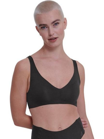 Sloggi Zero Feel 2.0 Μπουστάκι Push Up χωρίς Μπανέλα Μαύρο 10217729-0004