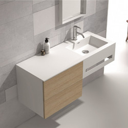 Inter Ceramic Solid Surface Σετ Έπιπλο Μπάνιου με Νιπτήρα 12083